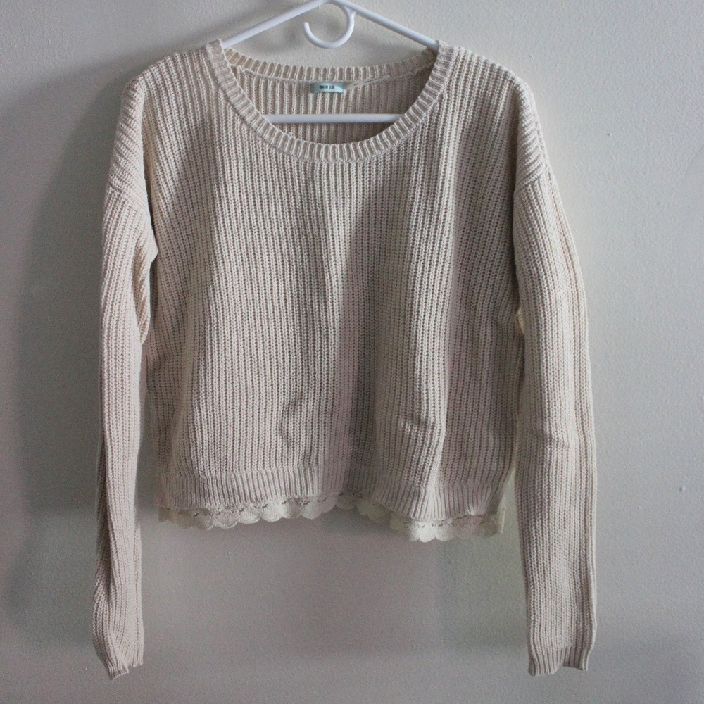 Cream Crop Sweater